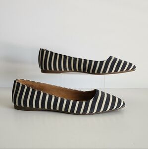 Talbots POPPY Pointed Toe Nautical Inspired Striped Flats Size 9M